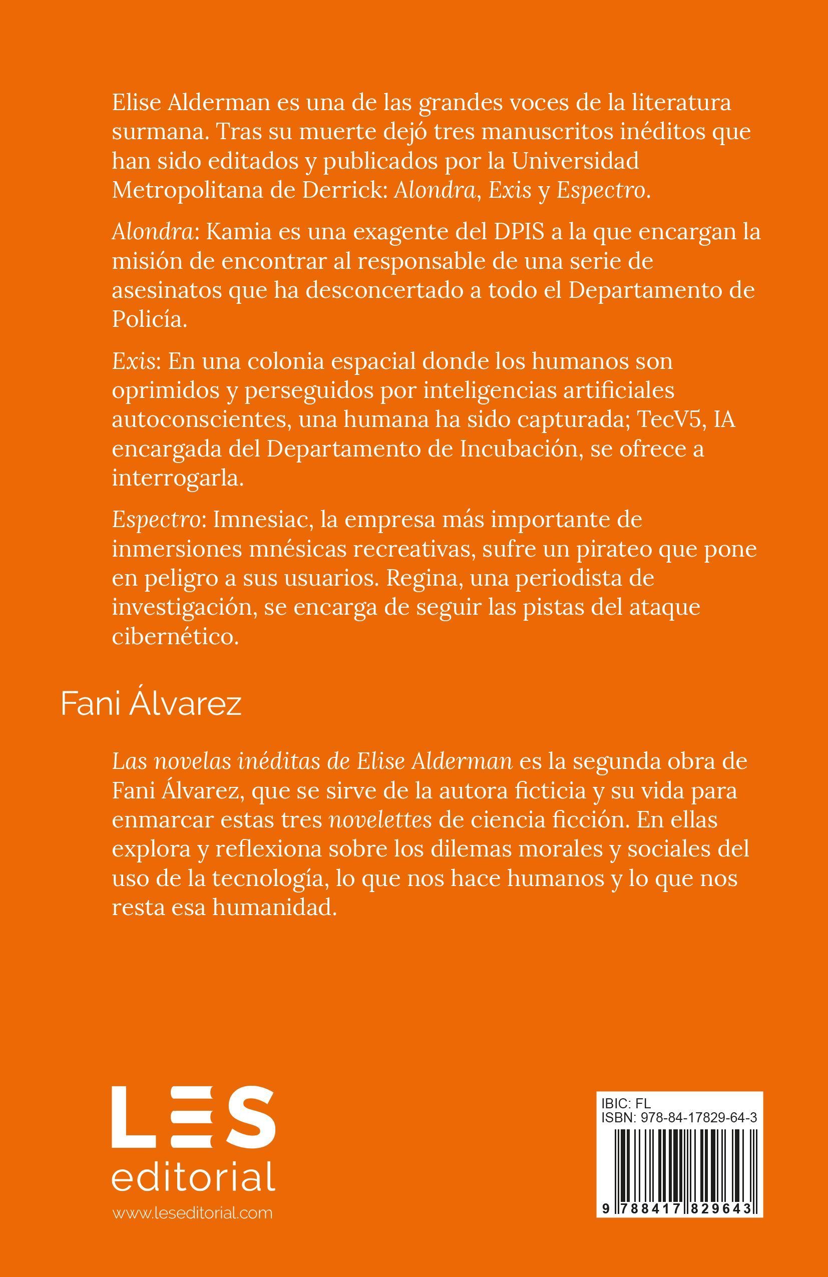 LAS NOVELAS INÉDITAS DE ELISE ALDERMAN – Plastic Books